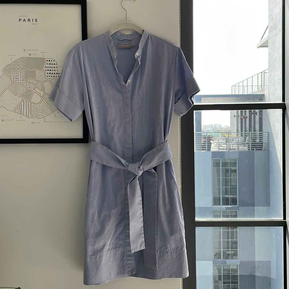 Everlane Collarless Shirt Dress - sz 2 - great condition
